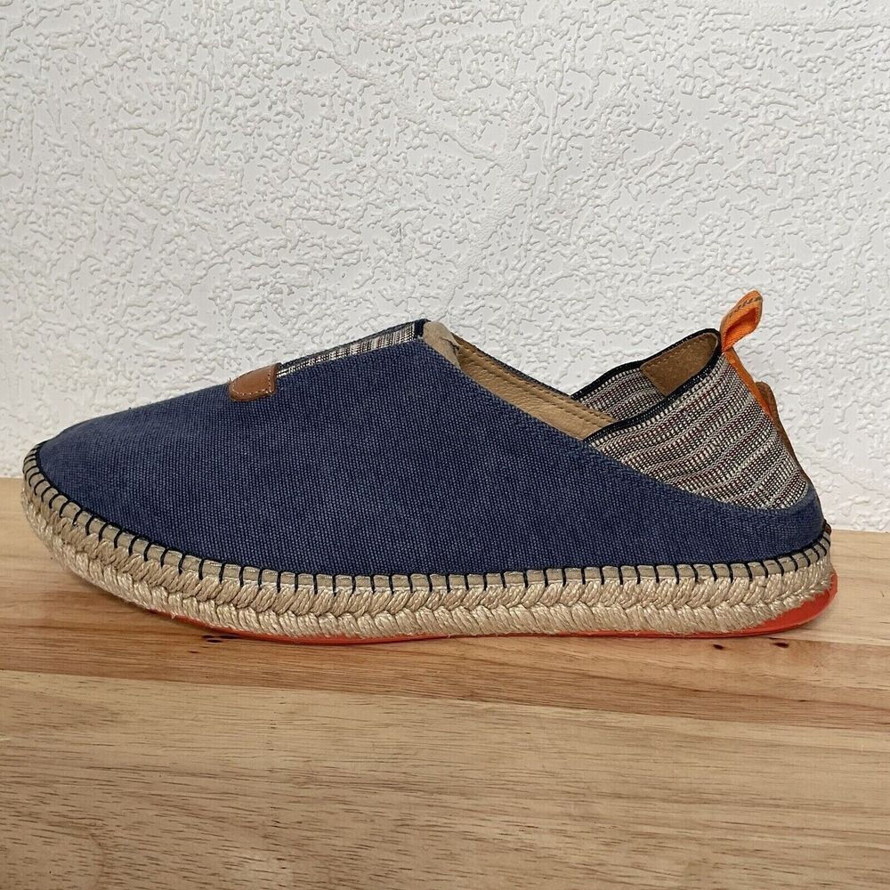 Instint Denim Espadrille Flats Sneakers Spain Women Size 46/US14 Blue/Orange